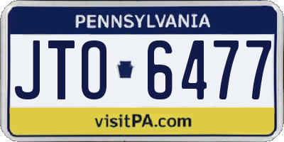 PA license plate JTO6477
