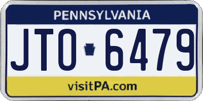 PA license plate JTO6479