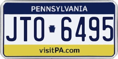 PA license plate JTO6495