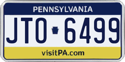 PA license plate JTO6499