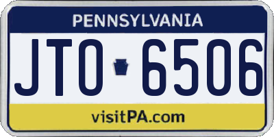 PA license plate JTO6506