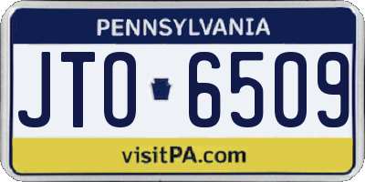 PA license plate JTO6509