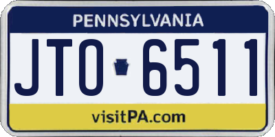 PA license plate JTO6511