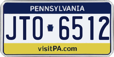 PA license plate JTO6512