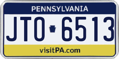 PA license plate JTO6513