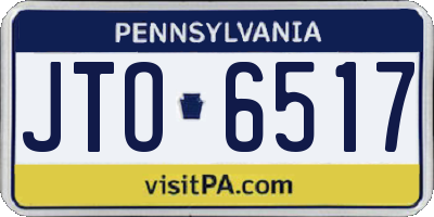 PA license plate JTO6517