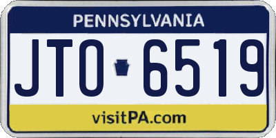PA license plate JTO6519
