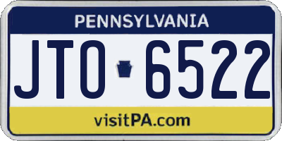 PA license plate JTO6522