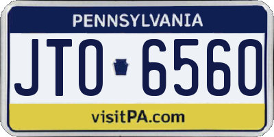 PA license plate JTO6560