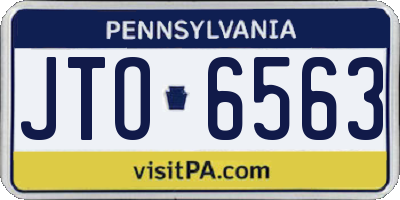 PA license plate JTO6563
