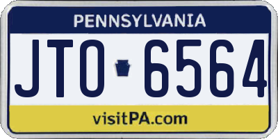 PA license plate JTO6564