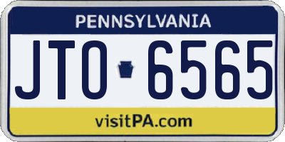 PA license plate JTO6565