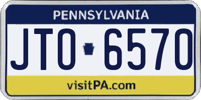 PA license plate JTO6570