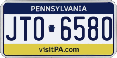 PA license plate JTO6580