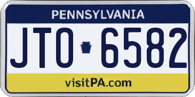 PA license plate JTO6582