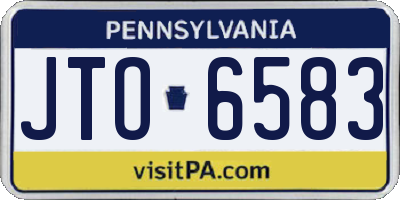 PA license plate JTO6583