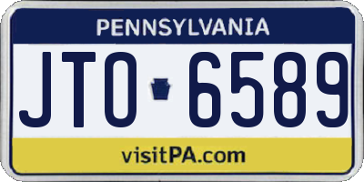 PA license plate JTO6589