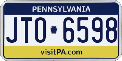 PA license plate JTO6598