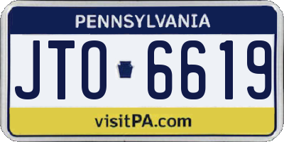 PA license plate JTO6619