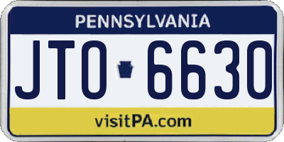 PA license plate JTO6630