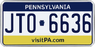 PA license plate JTO6636