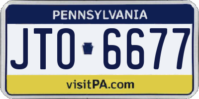 PA license plate JTO6677