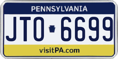 PA license plate JTO6699