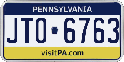 PA license plate JTO6763