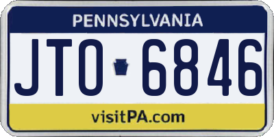 PA license plate JTO6846