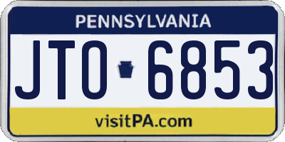 PA license plate JTO6853