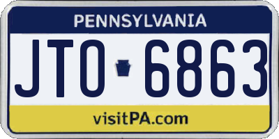 PA license plate JTO6863