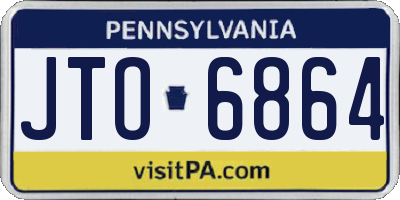 PA license plate JTO6864
