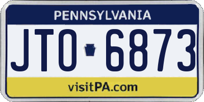 PA license plate JTO6873