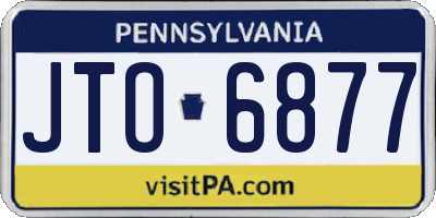 PA license plate JTO6877