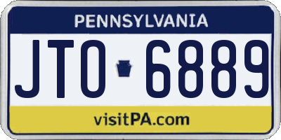 PA license plate JTO6889