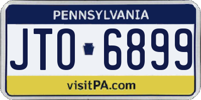 PA license plate JTO6899