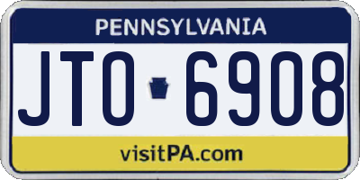 PA license plate JTO6908
