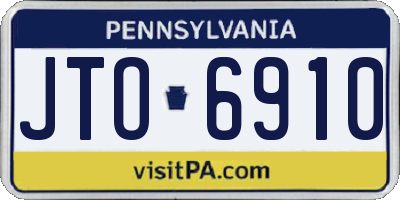 PA license plate JTO6910