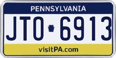 PA license plate JTO6913