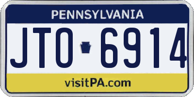PA license plate JTO6914