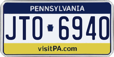 PA license plate JTO6940