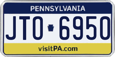 PA license plate JTO6950