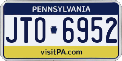 PA license plate JTO6952