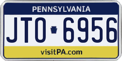 PA license plate JTO6956