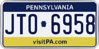 PA license plate JTO6958