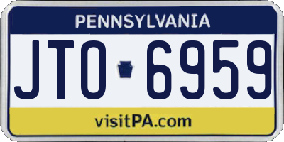 PA license plate JTO6959