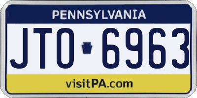 PA license plate JTO6963
