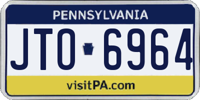 PA license plate JTO6964