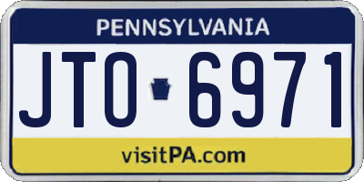 PA license plate JTO6971