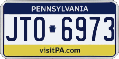 PA license plate JTO6973